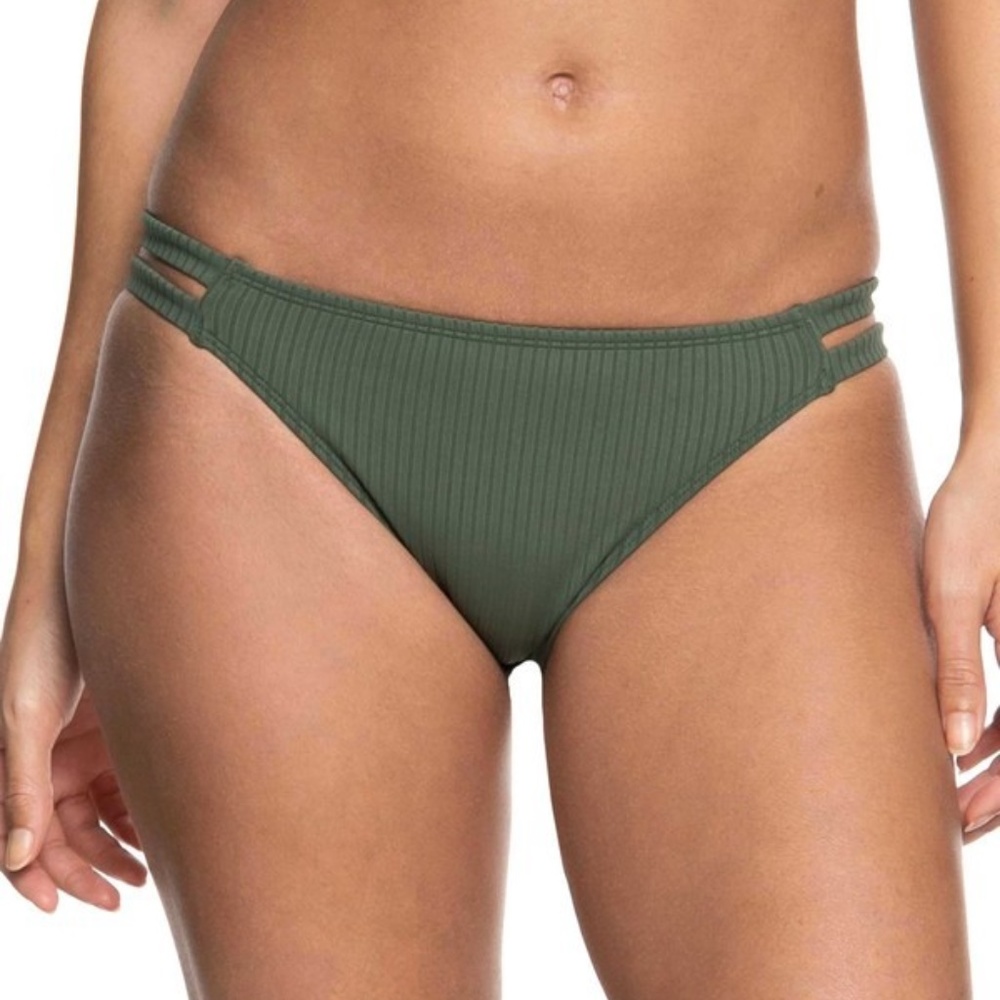 Roxy Goldy Sandy Full Bikini Bottoms Small
